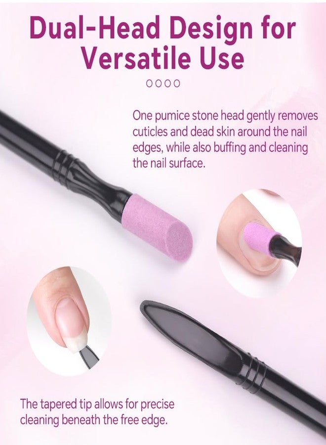 Rolabling 10PCS Manicure Kit Pumice Stone Cuticle Pusher Dual Ended Nail File Hand Care Tools Set with Nail Buffer and Shaping Files for Natural Nails Salon Home Use - Image 4